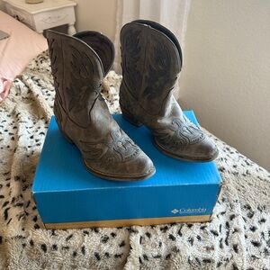 Roper Brown Heeled Western Mini Boots